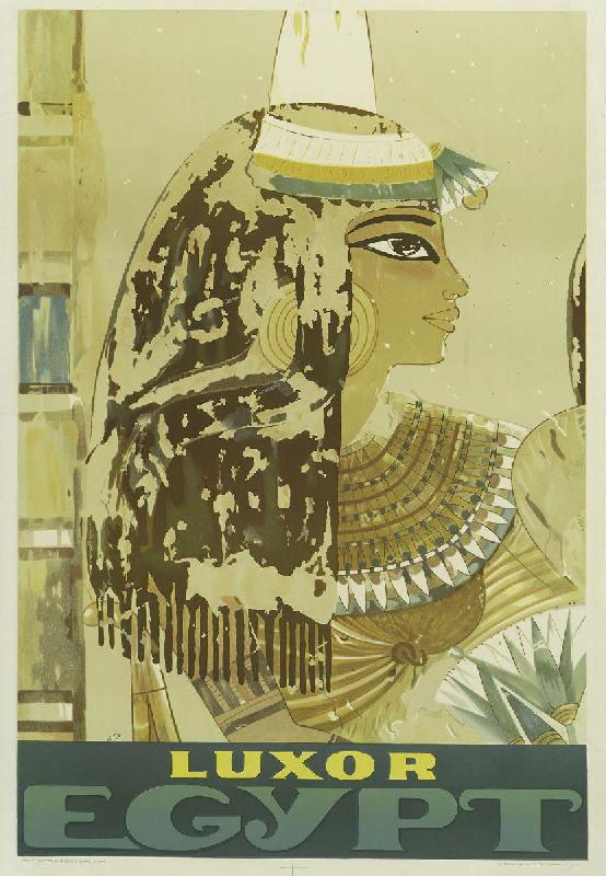 Affiche publicitaire vintage Luxor Egypt