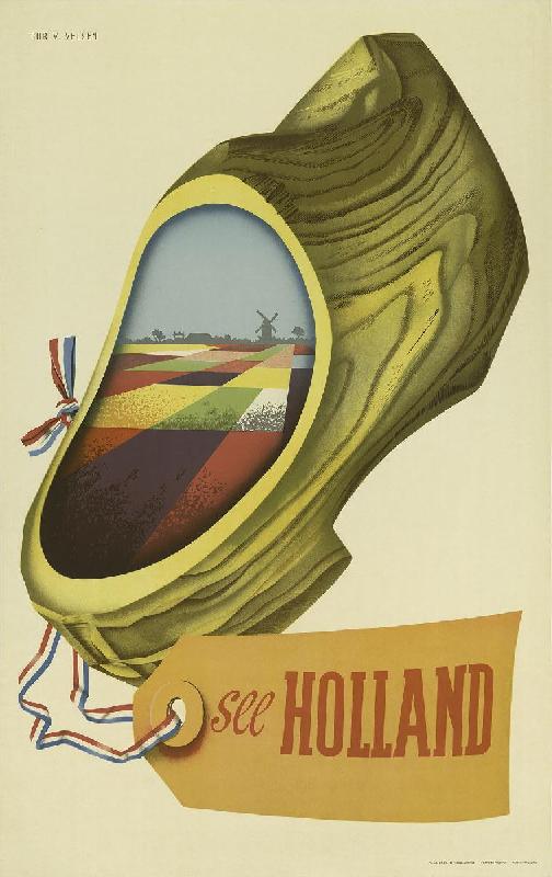Affiche publicitaire vintage See Holland