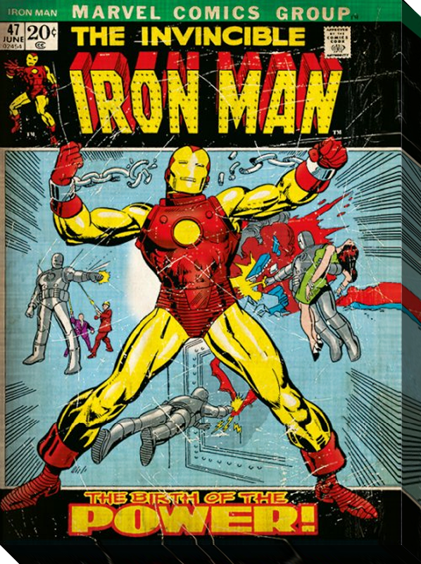Impression sur toile Iron Man pochette BD
