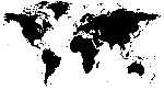 Sticker adhésif silhouette Carte du monde 