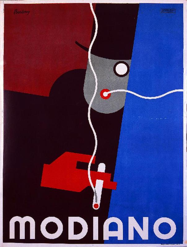 Affiche publicité vintage Modiano Cigarette
