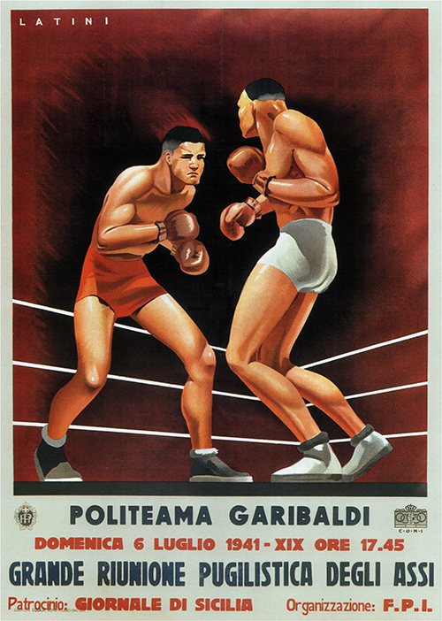 Affiche publicité vintage Politeama Garibaldi 