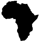 Autocollant sticker silhouette de l'Afrique