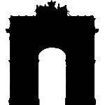 Autocollant sticker silhouette de l'Arc de Triomphe