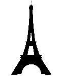 Autocollant sticker silhouette de la tour Eiffel