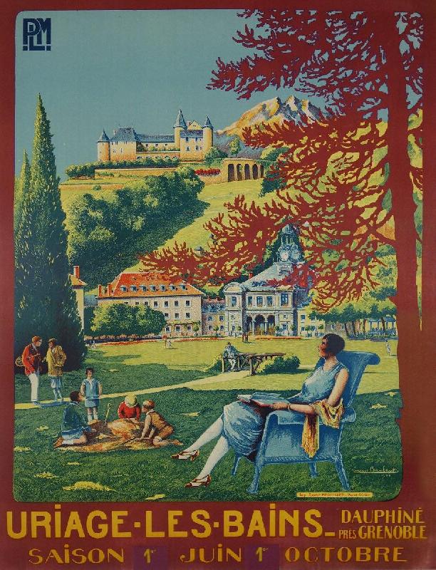Affiche vintage Le parc d'Uriage 