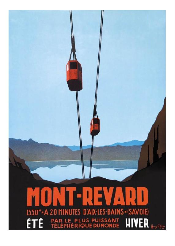 Affiche ancienne Vue téléphérique Mont Revard 