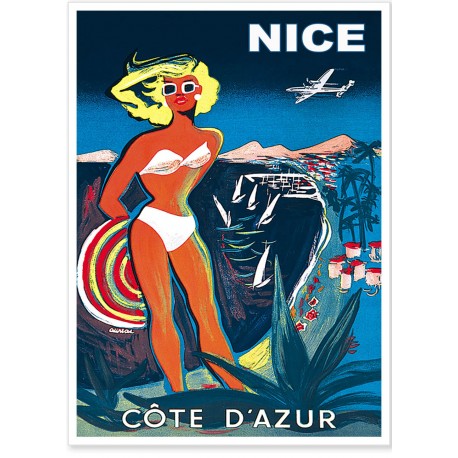 Affiche vintage de Nice Bikini 