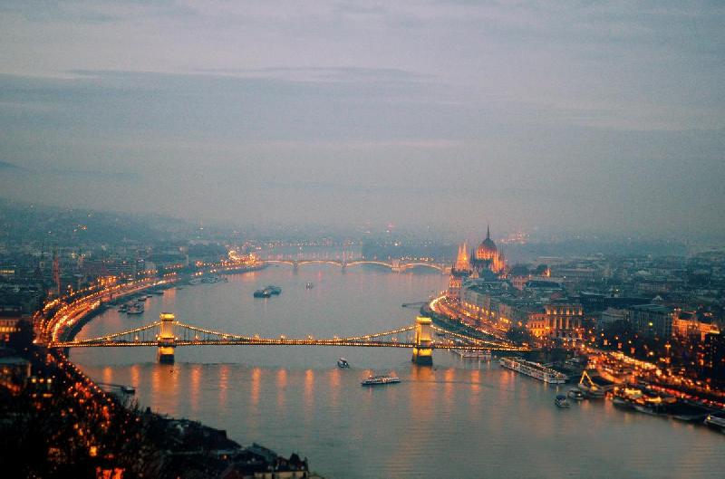 Photo vu des hauteurs de Budapest Hongrie