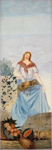 Poster reproduction du tableau de Paul Cézanne les quatre saisosn - L'Eté