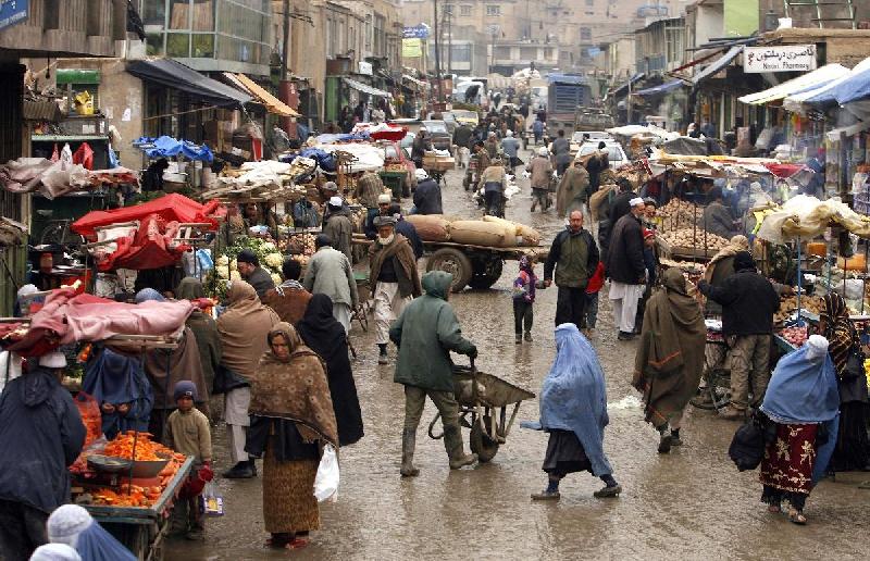 Photo d'un marché en Afghanistan