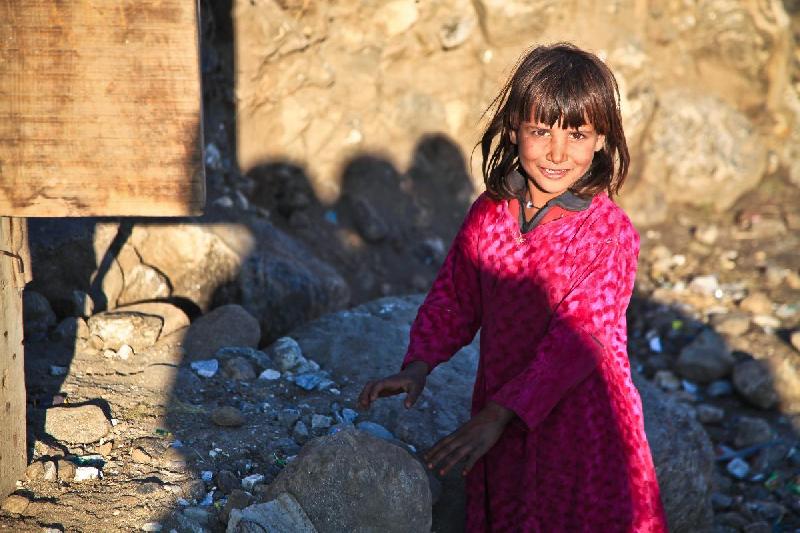 Photo d'une petite fille en Afghanistan