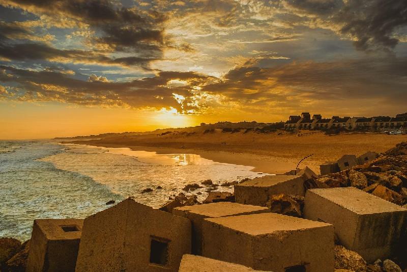 Photo plage en Afrique du Sud coucher de soleil