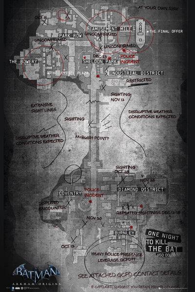 Affiche de Batman Origins Map