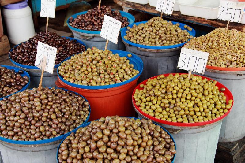 Photo marché d'olive en albanie