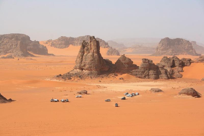 Photo paysage désert du Sahara en Algérie
