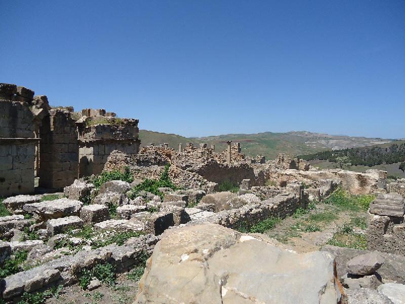 Photo ruine dans le désert d'Algérie
