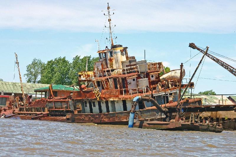 Photo épave de bateau en Argentine