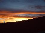 Photo coucher de soleil sur les collines d'Argentine