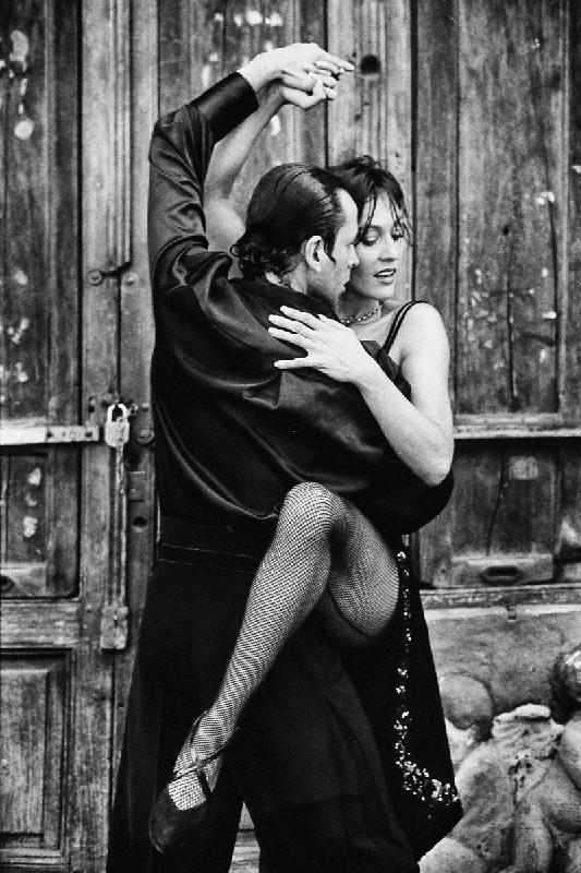 Photo noir et blanc danse couple Tango en Argentine