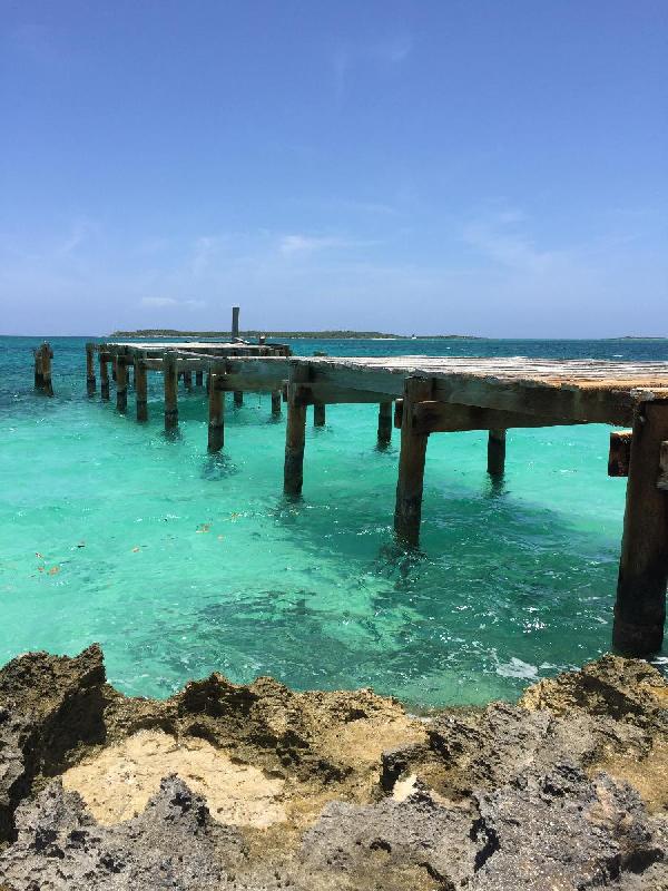 Photo ponton plage Bahamas
