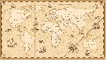 Carte du monde effet antique vintage avec noms de pays en Anglais