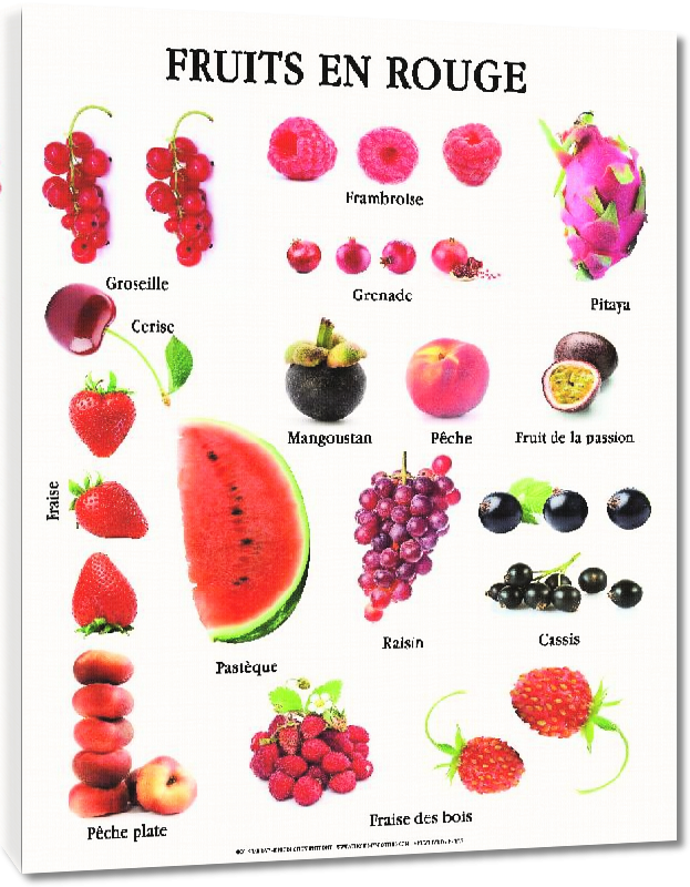 Toiles imprimées Affiche Fruit en rouge