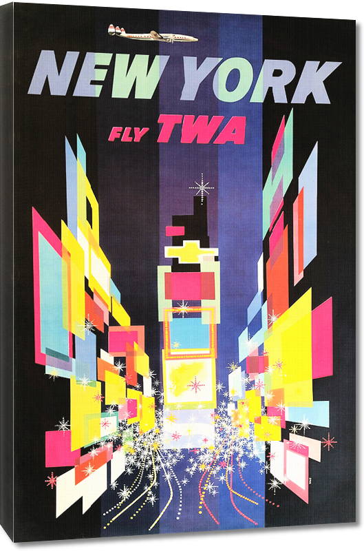 Toiles imprimées Affiche ancienne TWA New York
