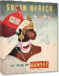 Toiles imprimées Affiche ancienne afrique du Sud Qantas