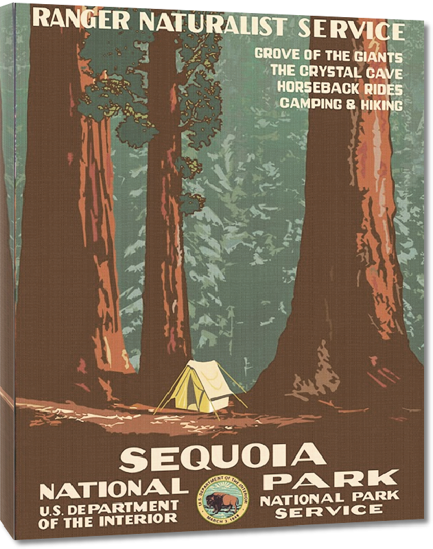 Toiles imprimées Affiche ancienne Sequoia National Park