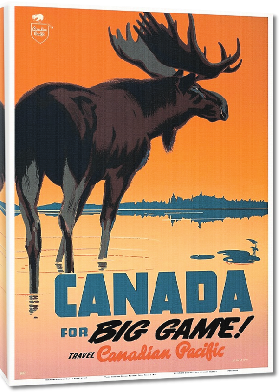 Toiles imprimées Affiche ancienne Canada for Big Game