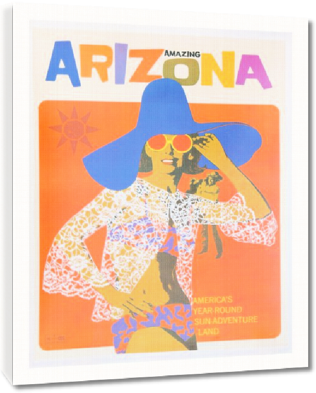 Toiles imprimées Affiche ancienne publicité Amazing Arizona, America's Year Round Sun Adventure Land