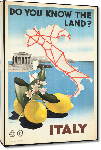 Toiles imprimées Affiche ancienne Do You Know the Land? Italy