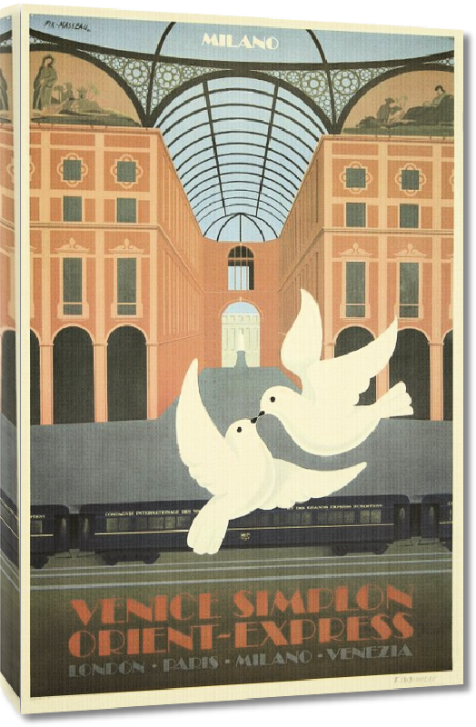 Toiles imprimées Affiche ancienne publicité London, Paris, Milano, Venezia - Venice Simplon, Orient Express