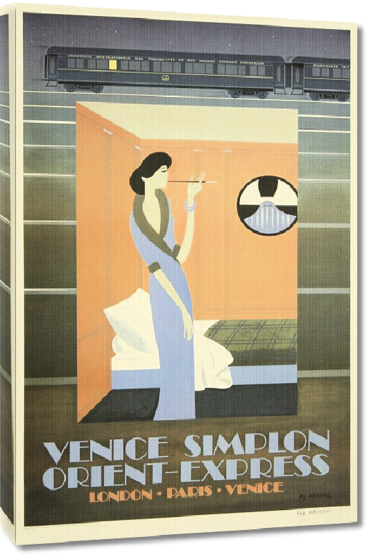 Toiles imprimées Affiche ancienne publicité London, Paris, Venice - Venice Simplon, Orient Express