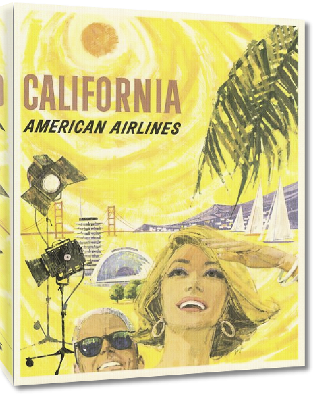 Toiles imprimées Affiche ancienne publicité California, American Airlines