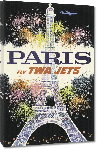 Toiles imprimées Affiche ancienne publicité Paris Fly TWA Jets