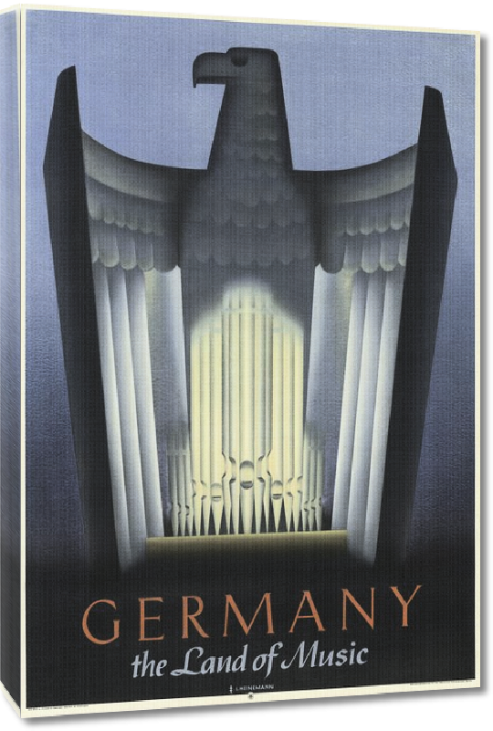 Toiles imprimées Affiche publicitaire ancienne Germany, the Land of Music