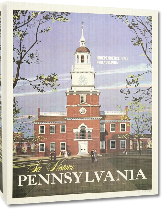 Toiles imprimées Affiche publicitaire ancienne See Historic Pennsylvania