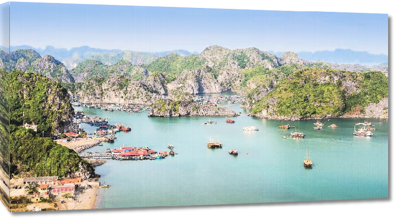Toiles imprimées Affiche port du Viet-Nam