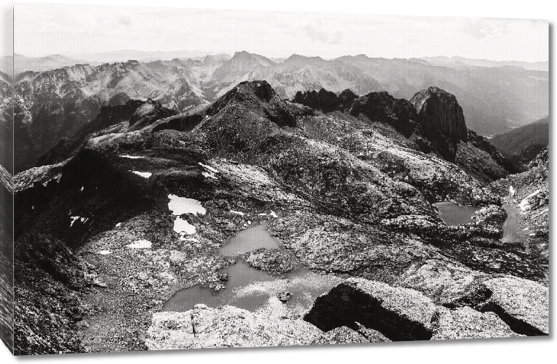 Toiles imprimées Poster des montagnes rocheuses du Colorado en noir & blanc