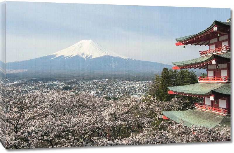 Toiles imprimées Affiche vue sur le mont Fuji