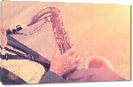Toiles imprimées Photo d'un Saxophone 