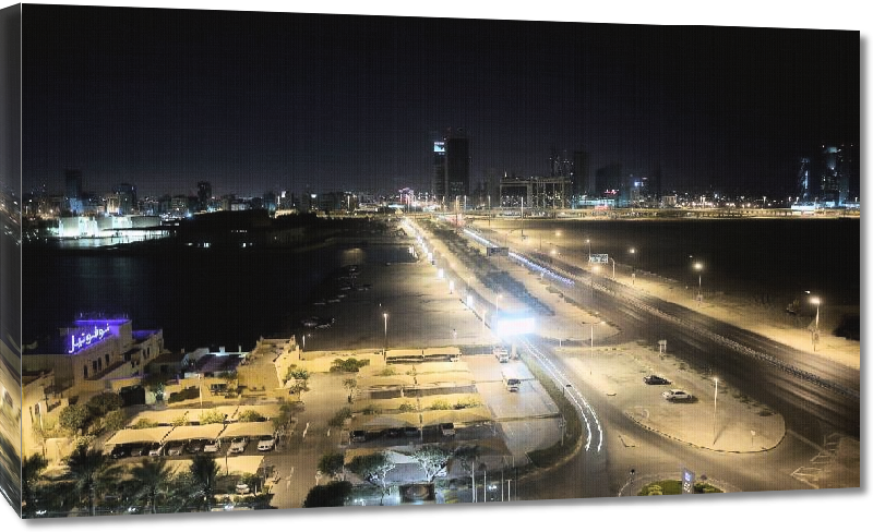 Toiles imprimées Photo ville de nuit à Bahrein