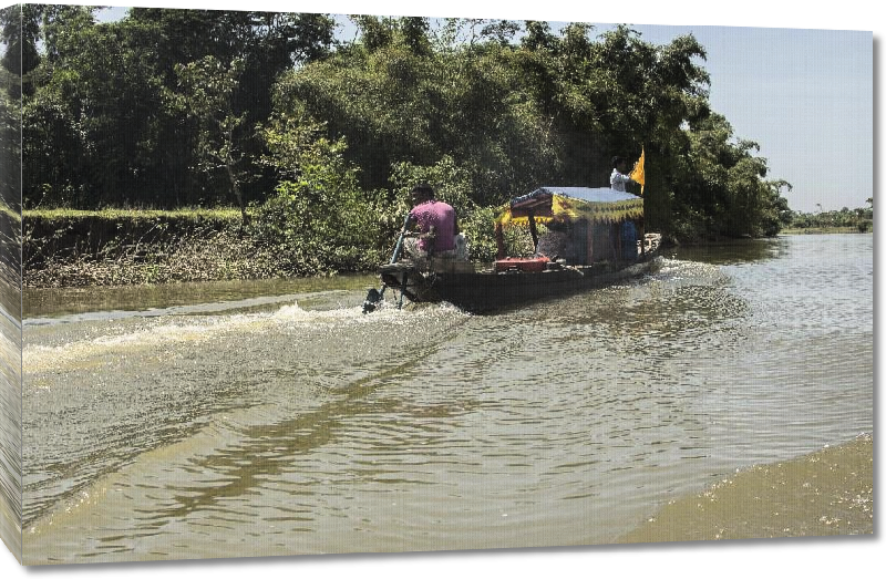 Toiles imprimées Photo bateau sur rivière Bangladesh