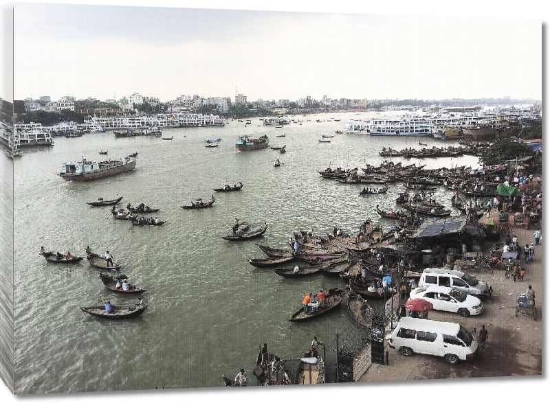Toiles imprimées Photo port au Bangladesh
