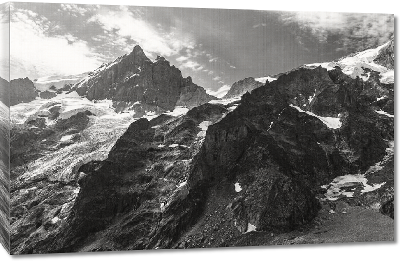Toiles imprimées Photo noir et blanc montagne