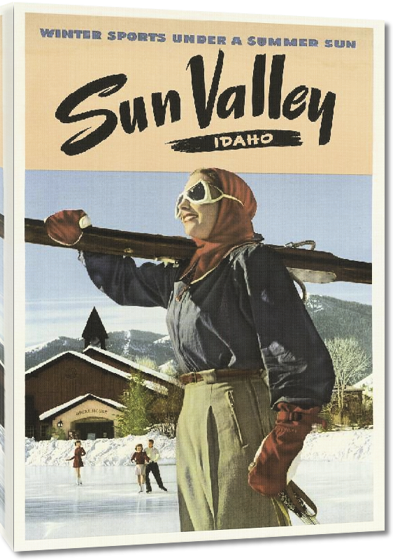 Toiles imprimées Affiche publicitaire vintage Sun Valley, Idaho, Winter Sports Under a Summer Sun