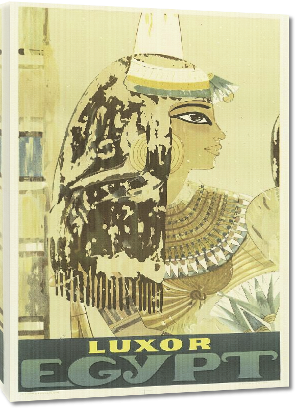 Toiles imprimées Affiche publicitaire vintage Luxor Egypt