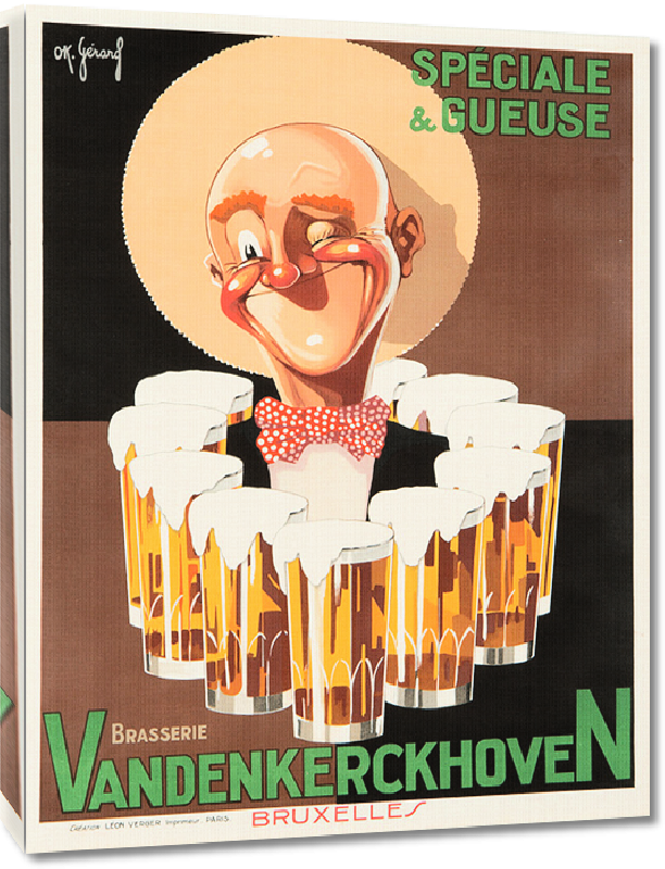 Toiles imprimées Affiche publicité vintage Brasserie Vandenkerckhoven by OK Gerard